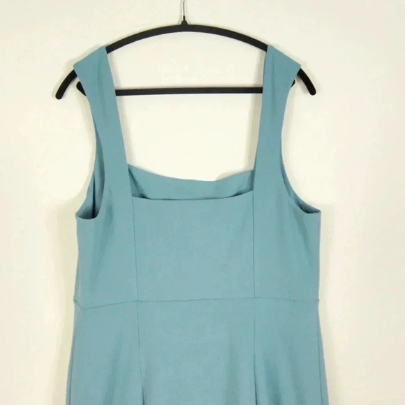 NWT Show Me Your MuMu Eden Midi Dress in Dusty Sage Blue Stretch - Picture 5 of 8